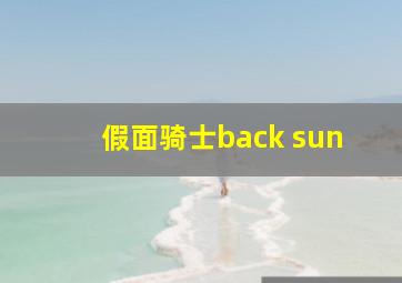 假面骑士back sun